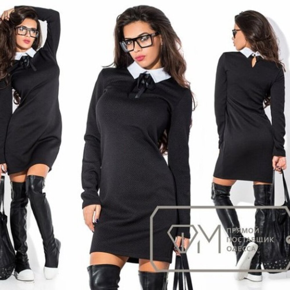 New style Black Dress Long sleeves Size 8